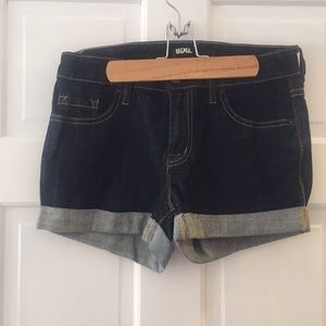 BDG Shortie Dark Wash High-Rise Denim Shorts